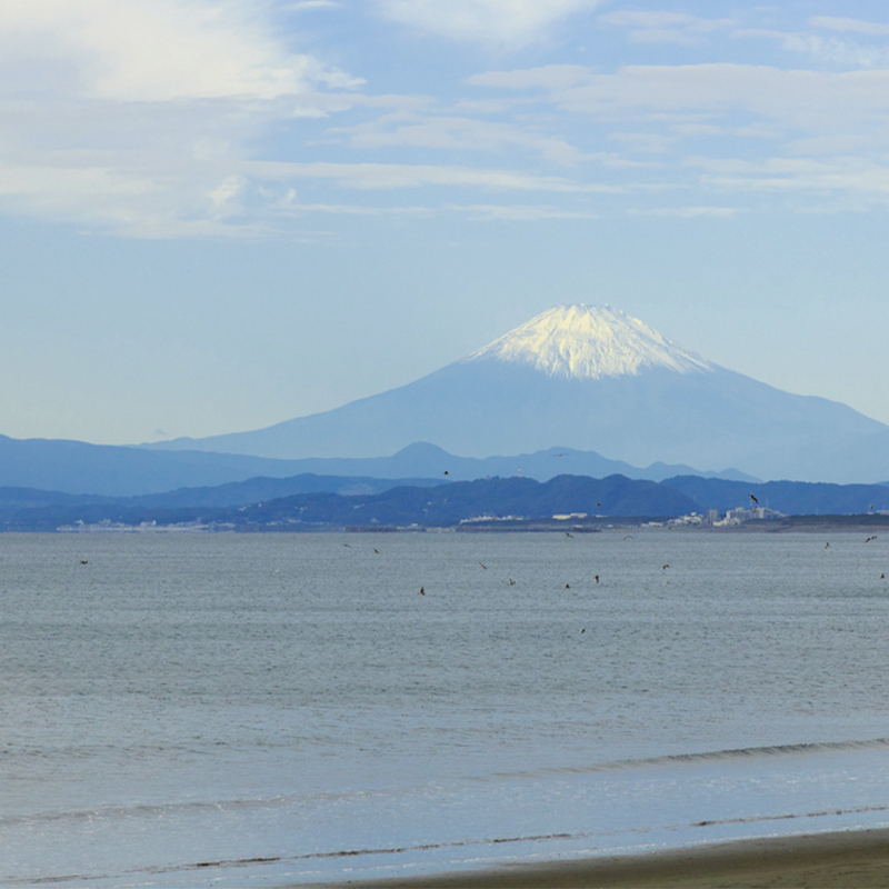 秋の富士山 雪化粧
